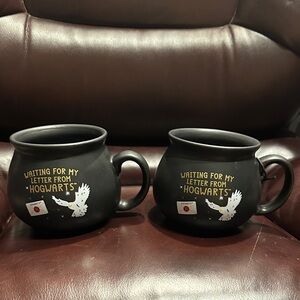 NWOT Hogwarts Black Mug Set